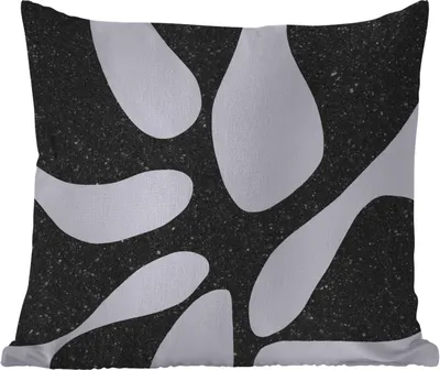 Produktbild von MuchoWow® Outdoor Kissen - Pflanze - Schwarz - Minimalismus - 40x40 cm - Wetterfest - Lounge Kissen - Kopfkissen - Interieur - Polster mit Bild