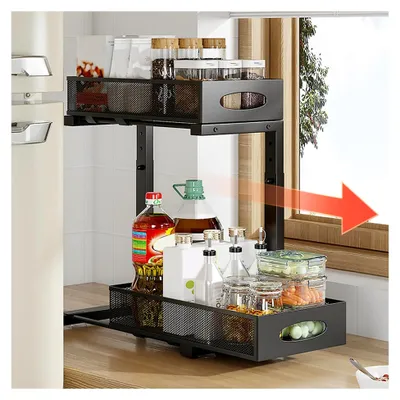 Produktbild von Höhenverstellbarer Metall-Spülschrank-Organizer mit 2 Etagen