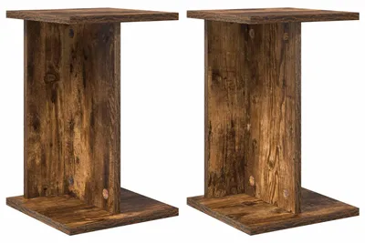 Produktbild von Eleganten-Stil Pflanzenständer 2er Set,Blumentopfregal, Ausstellungsregal,Modernes Design, Geräucherte Eiche 25x25,5x40,5 cm - Pflanztische - Möbel26