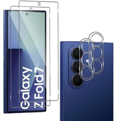 Image de Film de protection pour écran et protection pour appareil photo pour Samsung Galaxy Z Fold 7, lot de 2+2, Ultra HD, anti-rayures