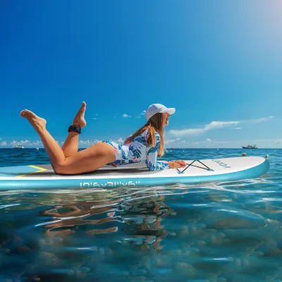Immagine prodotto di Tavola da paddleboard - Tavola SUP - Tavola gonfiabile - Paddleboard - Tavola da surf (per paddleboard) - Set completo - 320x81x15 cm