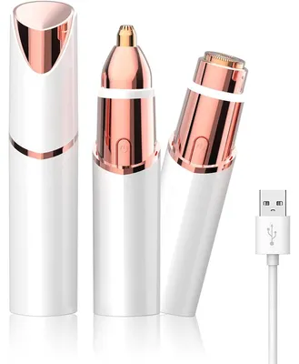 Produktbild von Gesichtshaarentferner Damen elektrisch, LED Gesichtsrasierer mit USB Aufladung, schmerzfreie Haarentfernung für Oberlippe, Gesichtsflaum und feine Haare