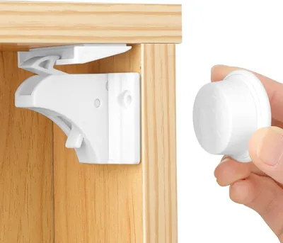 Productafbeelding van Magnetische kastsloten, 10 stuks met 2 sleutels, kinderbeveiliging voor kasten en lades