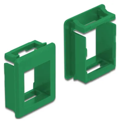 Productafbeelding van DELOCK keystone-houder voor serverkasten, 4 stuks, groen, kunststof, groen
