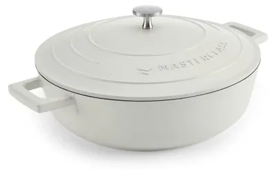 Bratpfanne mit Deckel, 28 cm, 4 l, creme, Antihaft, induktionsgeeignet