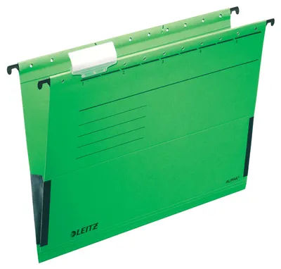 Zdjęcie produktu dla Leitz 1986-00-55 1986 Torba wisząca ALPHA® - z żabkami z boku, karton Pendarec, zielona