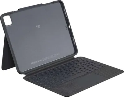 Produktbild von LOGITECH Folio Touch Tastatur-Schutzhülle für iPad Pro 11 (1./2. Gen), Graphite, QWERTZ Deutsch, Smart Connector, Militärschutz, 4 Modi (Tippen, Lesen, Anschauen, Zeichnen), Integriert für Apple Pencil 2. Gen