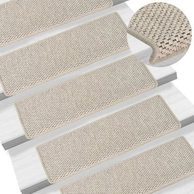 Image de Tapis d'escalier autocollants 15 pcs 65x21x4 cm Argenté