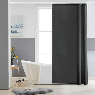 Obrázok produktu pre Úzky sprchový záves Polyester Vodoodpudivý 85x180 Tmavo šedá