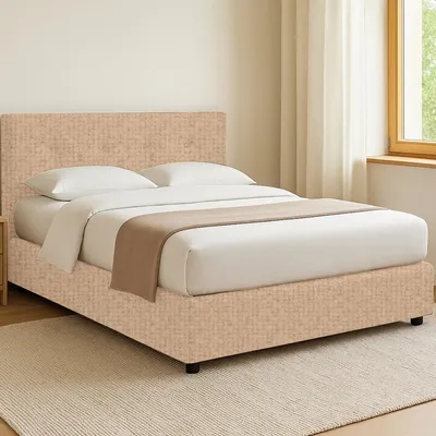 Image de Cerzeto - Lit Simple, Beige, Déhoussable Italy