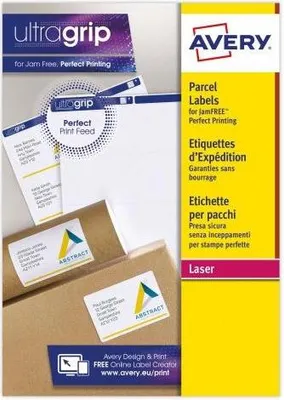 Produktbild von Avery L7167-15, Selbstklebeeticket, Weiß, Papier, Laser/Inkjet, Permanent, Rechteck