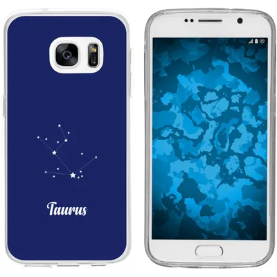 Produktbild von PhoneNatic Case kompatibel mit Samsung Galaxy S7 Silikon-Hülle SternzeichenTaurus M8