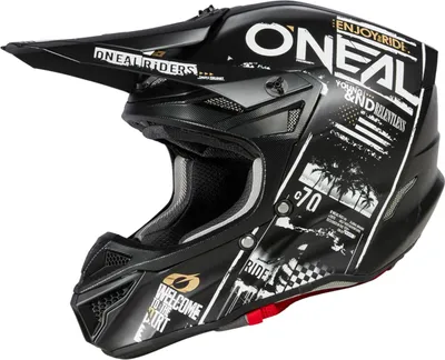 Produktbild von Oneal 5Series Polyacrylite Attack Motocross Helm, schwarz matt/weiß, 2XL (63/64)