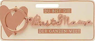 Produktbild von Schlüsselanhänger Beste Mama Metall Farbe: roségold mit Schlüsselring 47027