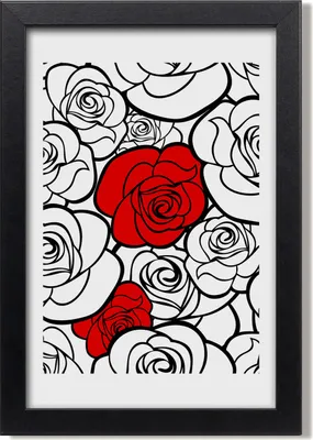 Produktbild von Bild 20x30 MDF-Rahmen, Wandkunst Rosen
