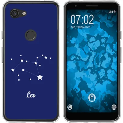 Produktbild von PhoneNatic Case kompatibel mit Google Pixel 3a Silikon-Hülle SternzeichenLeo M4