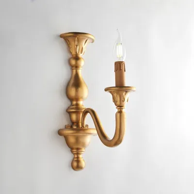 Imagen del producto de Aplique contemporáneo Lucca, color dorado, 1 foco, casquillo E14
