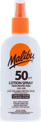 Zdjęcie produktu dla Malibu Sun Lotion Spray SPF50 Wodoodporny Spray 200ml