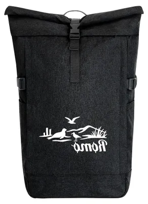 Produktbild von Kurierrucksack Rømø Dänemark 30-44 Liter Schwarz Melange Fairtrade Rolltop Rucksack Geschenkidee