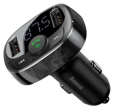 Zdjęcie produktu dla Baseus CCTM-01, Cyfrowy, FM, 87,5 - 108 MHz, LED, Zapalniczka, Micro-USB B, USB Typu-A