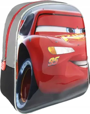 Produktbild von Kindergartenrucksack für Kinder mit Lightning McQueen-Autos im 3D-Effekt
