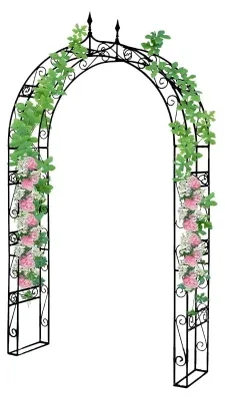 Zdjęcie produktu dla Metalowa brama kratowa, 240 x 140 cm, czarna