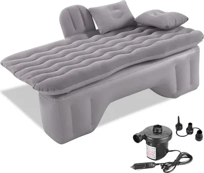Produktbild von Luftbett aufblasbares Luftmatratze Auto Reisen-Camping wasserdicht und luftdicht für Camping Wandern Schwimmbad Strand (grau)
