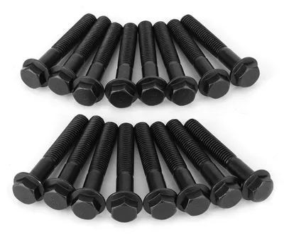 Image de Kit de 16 boulons pour collecteur d'échappement F4TZ-9S425-A, compatible avec les moteurs diesel Ford F250 et F350 de 7,3 L (1994-2003)
