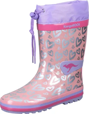 Produktbild von KangaROOS Uni Kinder K-rain Gummistiefel, Lavender Metallic Heart, 32 EU