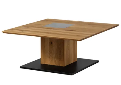 Image de MASSIVMOEBEL24 | Table basse 95x95x45 en bois de Chêne sauvage naturel huilé LINDAU #03