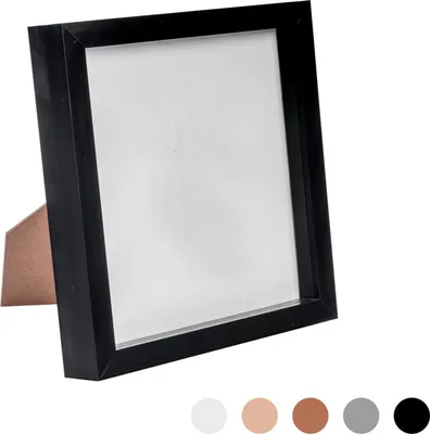 Produktbild von Nicola Spring 8x8 Box Fotorahmen schwarz - stehend und hängend