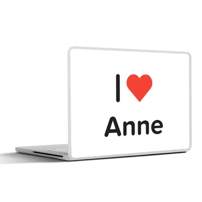 Produktbild von MuchoWow® Laptop Aufkleber Sticker Cover Ich liebe - Anne - Mädchen 25x18 cm - Laptop-Deko