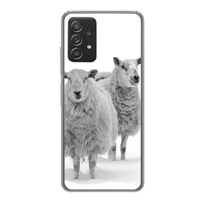 Produktbild von MuchoWow® Handyhülle Schutzhülle Hülle für Samsung Galaxy A53 5G Schafe - Schnee - Weiß Silikon Softcase Handy Hülle - Schutzabdeckung