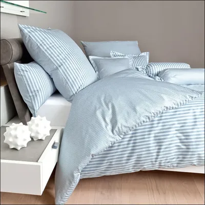 Produktbild von Bettwäsche 155x200+80x80 cm 3912-32 perlblau