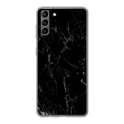 Produktbild von MuchoWow® Handyhülle Schutzhülle Hülle für Samsung Galaxy S21 Plus Marmor - Schwarz - Naturstein Silikon Softcase Handy Hülle - Handy-Tasche