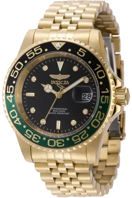 Obrázok produktu pre Invicta Pro Diver 44526 Pánske Hodinky - Quartz Hnací Mechanizmus - Nerezová Oceľ s Čiernym Ciferníkom - 40 mm