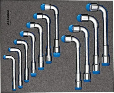 Produktbild von GEDORE 2005 CT2-25PK Doppelsteckschlüssel-Satz in Check-Tool-Modul, 11-teilig, 2841851
