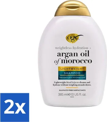 Produktbild von OGX – Arganöl aus Marokko – Shampoo – Leicht – Für den täglichen Gebrauch – 385 ml - Vorteilspack - 2 Stücke
