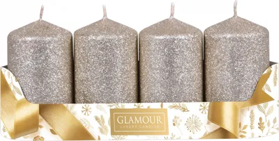 Immagine prodotto di Nohel Garden Candela dell'Avvento glitterata d5x8cm 4pz