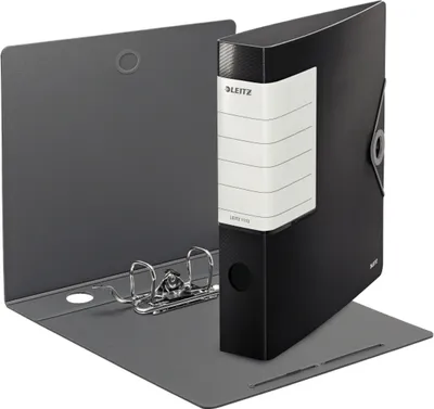 Produktbild von Ordner Solid A4 Kunststoff 62mm schwarz Packung mit 5 Stück