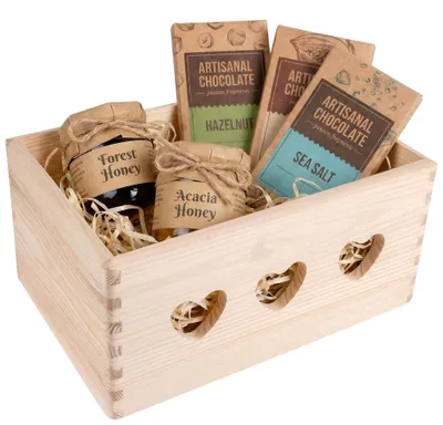 Productafbeelding van Creative Deco Grote decoratieve houten kist, 30 x 20 x 13 cm