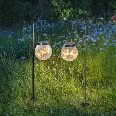 Produktbild von esotec Solar Hängeleuchten Smart Globe im 2er-Set wetterfest outdoor 102314