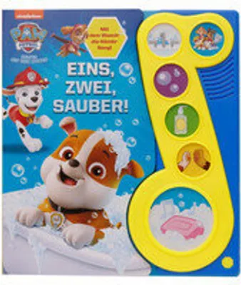 Immagine prodotto di PAW Patrol - Eins, zwei, sauber! - Liederbuch mit Sound - Pappbilderbuch mit 6 Melodien und Geräuschen