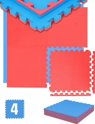 Produktbild von 2 cm Dick: 1m² Bodenschutz Fitnessmatte - 4 Sportmatten 50 x 50 Optische Mängel