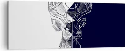 Produktbild von Bild auf Leinwand - Leinwandbild - Abstraktion modern - 140x50cm - Wand Bild - Wanddeko - Leinwanddruck - Bilder - Kunstdruck - Wanddekoration - Leinwand bilder - Wandkunst - AB140x50-4059