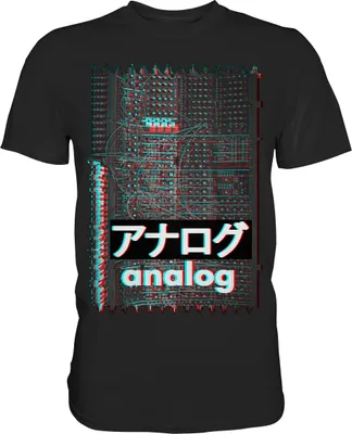 Produktbild von Synthesizer Glitch Japan Analog Modular Synth T-Shirt – Black / 4XL
