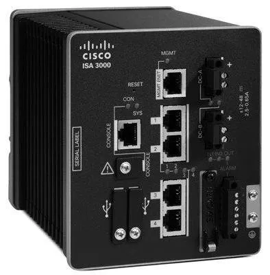 Produktbild von Cisco Industrial Security Appliance 3000 - Switch - L3 - managed - 4 x 10/100/1000 - an DIN-Schiene montierbar - Gleichstrom - TAA-konform