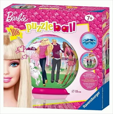 Produktbild von Ravensburger 12223 - Barbie: Barbies Welt - 108 Teile puzzleball®