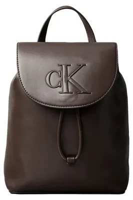 Zdjęcie produktu dla Calvin Klein Contrast Monogram Flap plecak brązowy