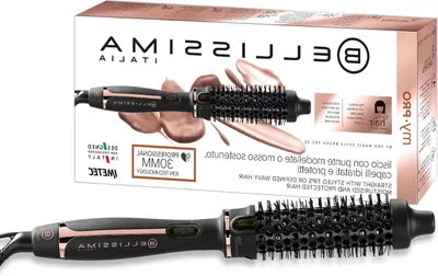 Immagine prodotto di Spazzola riscaldante - Spazzola per lo styling - Per modellare i capelli - Tecnologia ionica - Diametro 30 mm - Colore nero